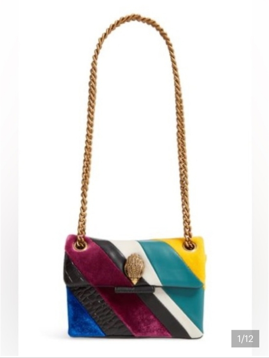 Kurt Geiger Handbags - Kurt Geiger Multicolor Velvet Chain Shoulder Bag